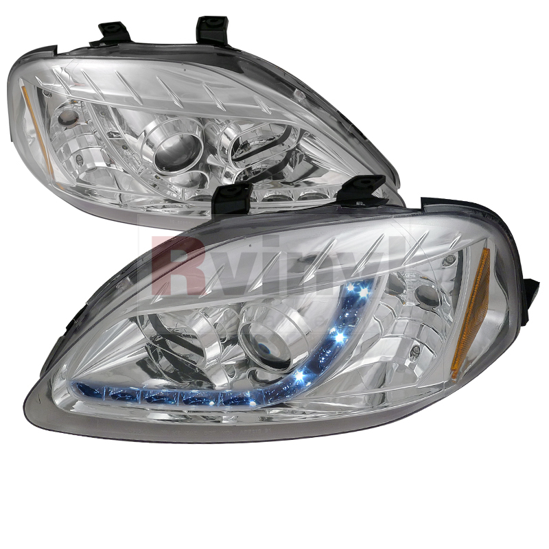 Honda civic custom headlights #5