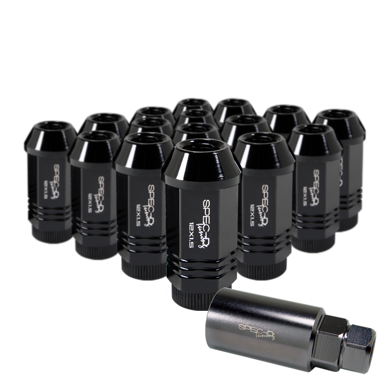 Spec-D Tuning Black 4-Lug Wheel Lug Nuts universal wheel lug nut,  wheel lug nut,  lug nut,  wheel lugSpec-D Tuning Black 4-Lug Wheel Lug Nuts