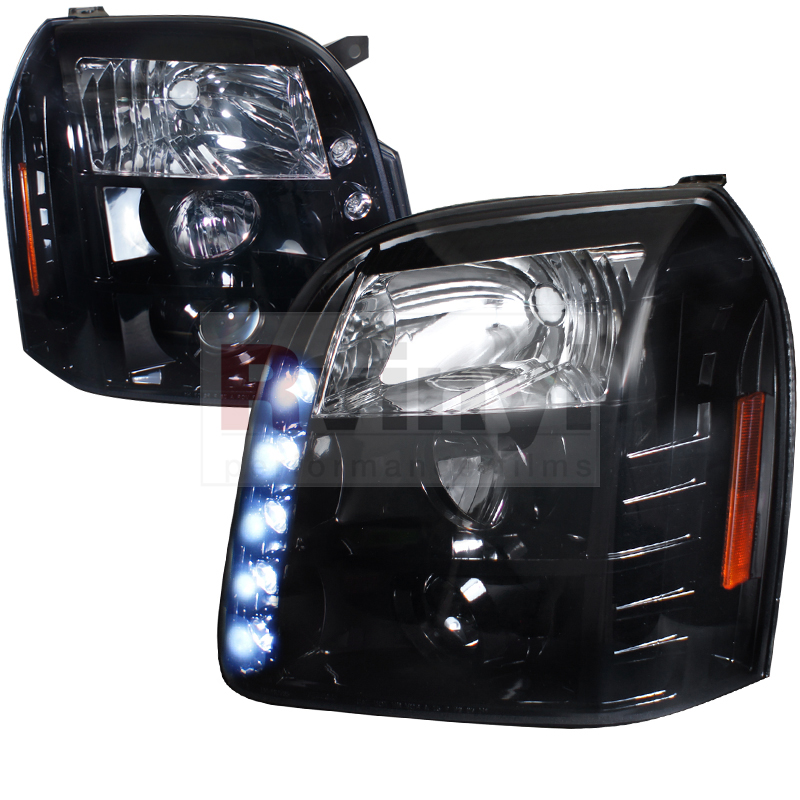 Spec-D Tuning® GMC Sierra 2007-2010 LED Halo Black Smoke Projector